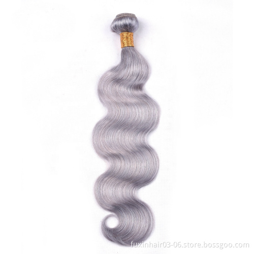 100% Remy Brazilian Crochet Hair Bulk Weave Bundle Extensions Natural Weaving Colour Grey Human Hair